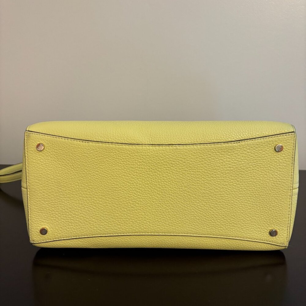 Kate Spade Leila Medium Light Yellow Triple Compartment Satchel - Picture 9 of 13